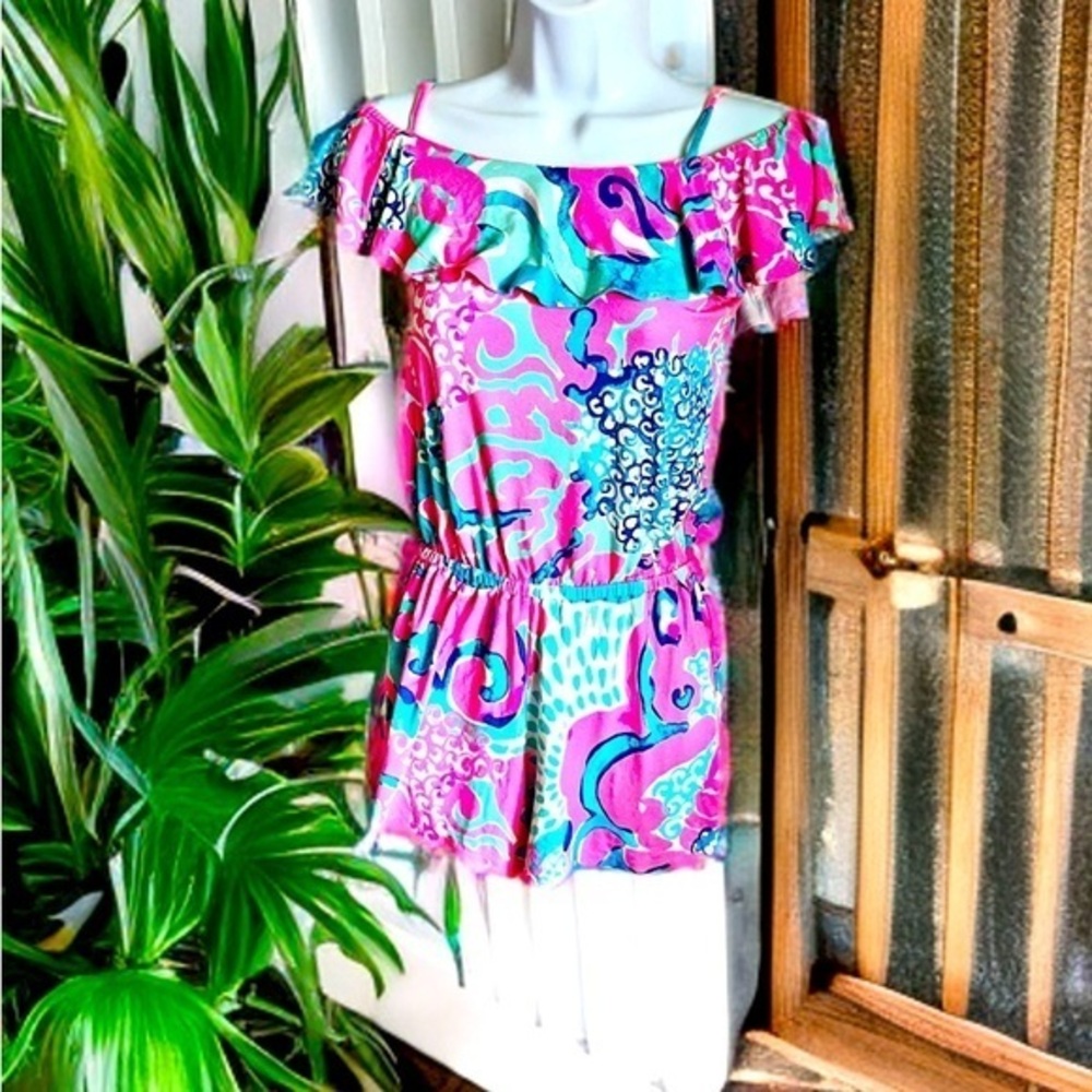 Lilly Pulitzer Klea Romper w/ Cold Shoulder size XXS